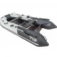 Надувная 3-местная ПВХ лодка Ривьера Компакт 3200 СК Комби (светло-серая/черная)