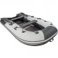 Надувная 3-местная ПВХ лодка Ривьера Компакт 3200 СК Комби (светло-серая/черная)