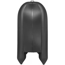 Надувная 3-местная ПВХ лодка Ривьера Компакт 3200 СК Комби (светло-серая/черная)