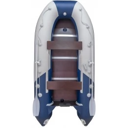 Надувная 3-местная ПВХ лодка Ривьера Компакт 3200 СК Комби (светло-серый/синий)