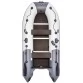 Надувная 3-местная ПВХ лодка Ривьера Компакт 3200 СК Комби (светло-серая/графит)
