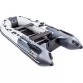 Надувная 3-местная ПВХ лодка Ривьера Компакт 3200 СК Комби (светло-серая/графит)