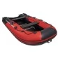 Надувная 3-местная ПВХ лодка Ривьера Компакт 3200 СК Комби (красно-черная)