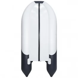 Надувная 3-местная ПВХ лодка Ривьера Компакт 3400 СК (светло-серый/черный)