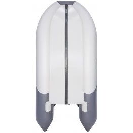 Надувная 3-местная ПВХ лодка Ривьера Компакт 3400 СК (светло-серый/графит)