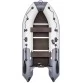 Надувная 3-местная ПВХ лодка Ривьера Компакт 3400 СК (светло-серый/графит)