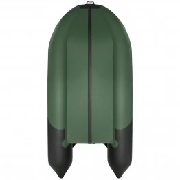 Надувная 3-местная ПВХ лодка Ривьера Компакт 3400 СК (зелено-черная)