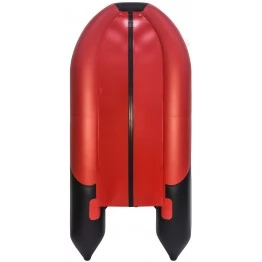 Надувная 3-местная ПВХ лодка Ривьера Компакт 3400 СК (красно-черная)