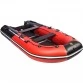 Надувная 3-местная ПВХ лодка Ривьера Компакт 3400 СК (красно-черная)