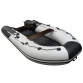 Надувная 4-местная ПВХ лодка Ривьера Компакт 3600 НДНД (светло-серый/черный)