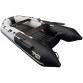 Надувная 4-местная ПВХ лодка Ривьера Компакт 3600 НДНД (светло-серый/черный)