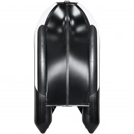 Надувная 3-местная ПВХ лодка Ривьера Максима 3400 СК (светло-серый/черный)