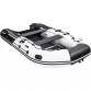 Надувная 3-местная ПВХ лодка Ривьера Максима 3400 СК (светло-серый/черный)