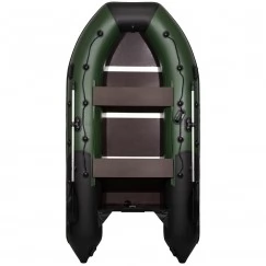 Надувная 5-местная ПВХ лодка Ривьера Максима 3800 СК (зелено-черная)