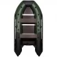Надувная 5-местная ПВХ лодка Ривьера Максима 3800 СК (зелено-черная)