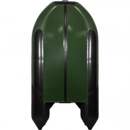 Надувная 3-местная ПВХ лодка Ривьера Максима 3400 СК (зелено-черная)