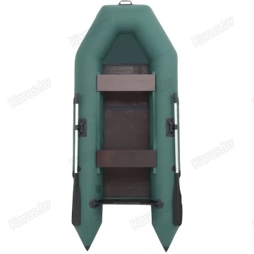 Надувная 2-местная ПВХ лодка Три Акулы LTAM 270 (зеленая)