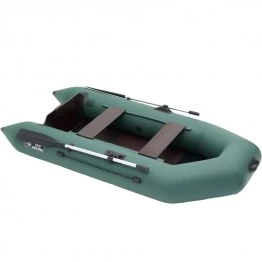 Надувная 2-местная ПВХ лодка Три Акулы LTAM 270 (зеленая)