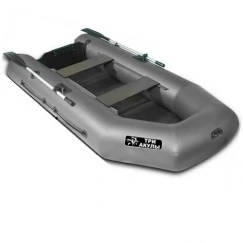 Надувная 2-местная ПВХ лодка Три Акулы LTAM 270 (серая)