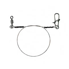 Стальной поводок Kujira 1x7 c вертлюгом и застёжкой, тест: 9 кг (3 шт, AFW материал)