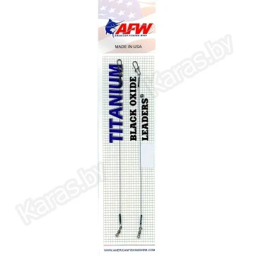 Титановые поводки AFW Titanium Black Oxide Leaders оснащённые вертлюгом и застёжкой, тест: 4.5 кг (2 шт.)
