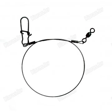 Титановый поводок AFW Titanium Black Oxide Leaders оснащённые вертлюгом и застёжкой (1 шт.)