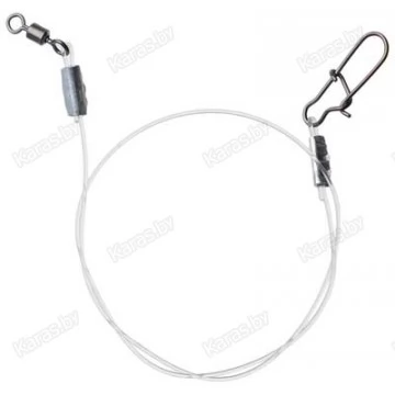 Флюорокарбоновый поводок AFW Hi-Sea Fluorocarbon Leader оснащён вертлюгом и застёжкой 23 см (1 шт.)