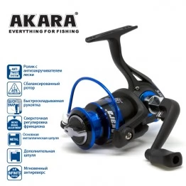 Безынерционная катушка  Akara Geden FG3000A. 3 ш.п. + 1 р.п.