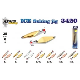 Блесна вертикальная зимняя Akara Ice 3420 с тройником  BL-3420-6-** (6гр)