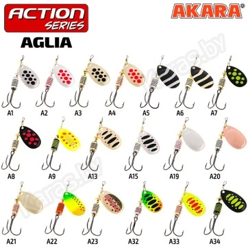 Блесна вращающаяся Akara Aglia 0 (2.5 г)