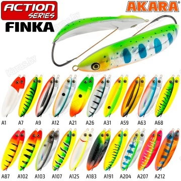 Блесна колеблющаяся незацепляйка Akara Action Series Finka (70мм/15г)