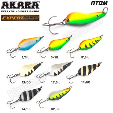 Блесна колеблющаяся Akara Expert Атом (55мм/10г)
