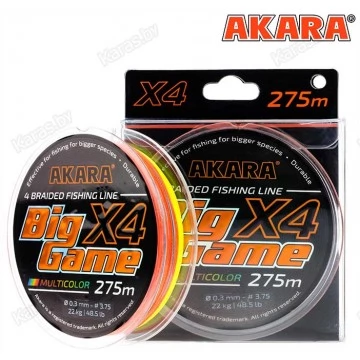Леска плетёная Akara Big Game Multicolor 275 м (мультиколор)