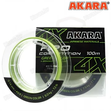 Леска плетёная Akara Competition Pro Green X4 100м (зеленый)
