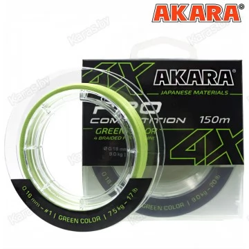 Леска плетёная Akara Competition Pro Green X4 150м (зеленый)