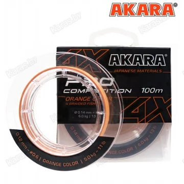 Леска плетёная Akara Competition Pro Orange X4 100м (оранжевый)