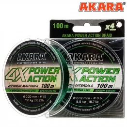 Леска плетёная Akara Power Action X4 100м (зеленый)