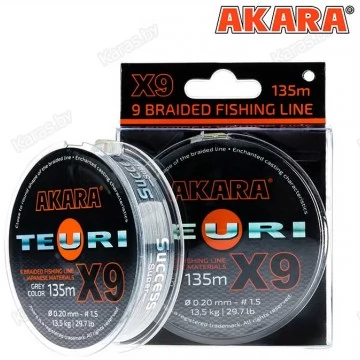 Леска плетёная Akara Teuri X9 135 м (серый)