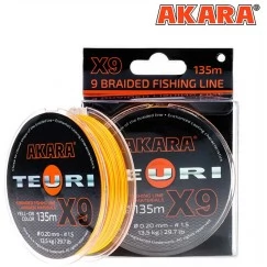 Леска плетёная Akara Teuri X9 135 м (желто-оранжевый)