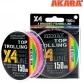 Леска плетёная Akara Top Trolling X-4 150 м (мультиколор)
