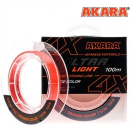 Леска плетёная Akara Ultra Light X4 100м (оранжевый)
