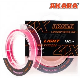 Леска плетёная Akara Ultra Light Competition X4 150м (розовый)