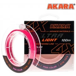 Леска плетёная Akara Ultra Light X4 100м (розовый)
