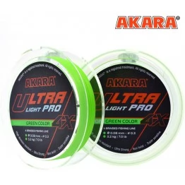 Леска плетёная Akara Ultra Light Pro Green X4 100м (зеленый)