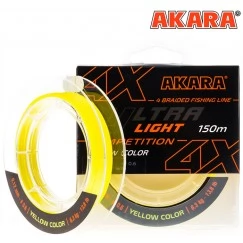 Леска плетёная Akara Ultra Light Competition X4 150м (жёлтый)