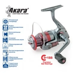 Безынерционная катушка Akara Galeon FG 2000A. 5 ш.п. + 1 р.п.