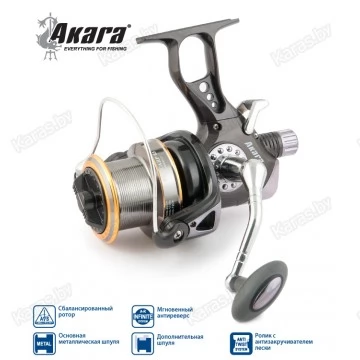 Катушка безынерционная Akara Big Carp 65A. 10 ш.п. + 1 р.п.