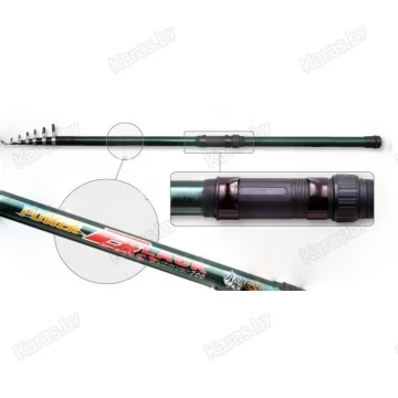 Удочка с кольцами Akara Power Black. 5 м. стекловолокно. тест: 20-40 г. 380 г