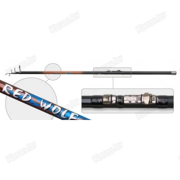 Удочка с кольцами Akara Red Wolf. 5 м. стекловолокно. тест: 10-30 г. 420 г