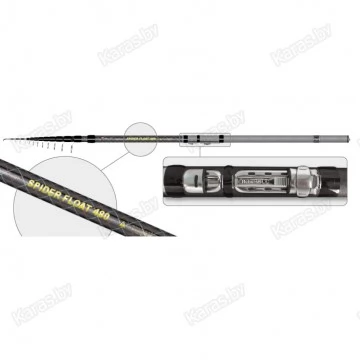 Удочка с кольцами Surf Master Float 1501. 4.8 м. углеволокно. тест: 15-45 г. 320 г